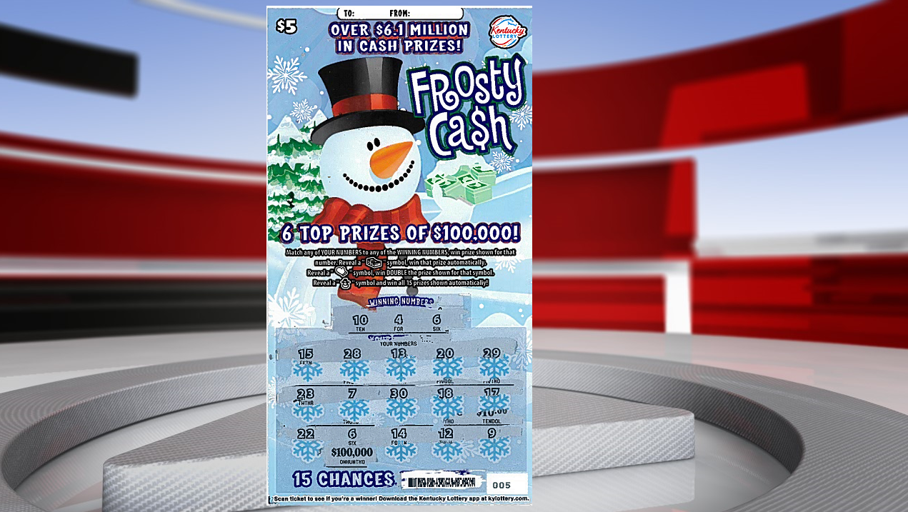 Winning $100,000 Frosty Cash Ticket